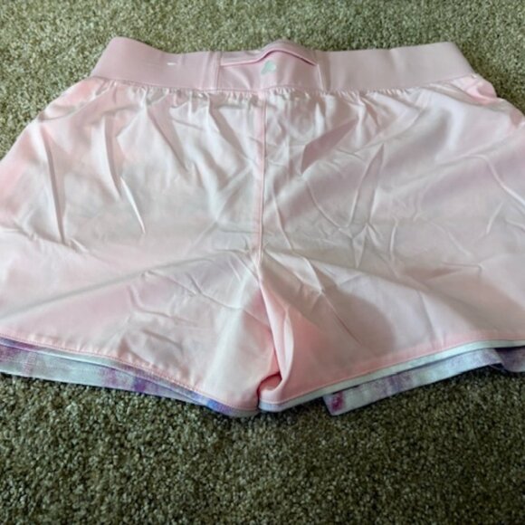 NEW TEK GEAR WORKOUT GEAR WOMENS PINK SKORT. TIE-DYE SHORTS W/POCKETS. SZ. L - Picture 3 of 3